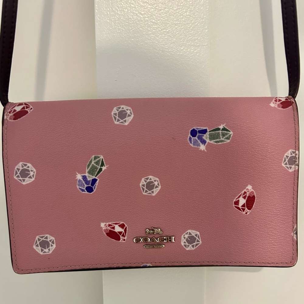 Coach Pink Bag with Gemstone Pattern
